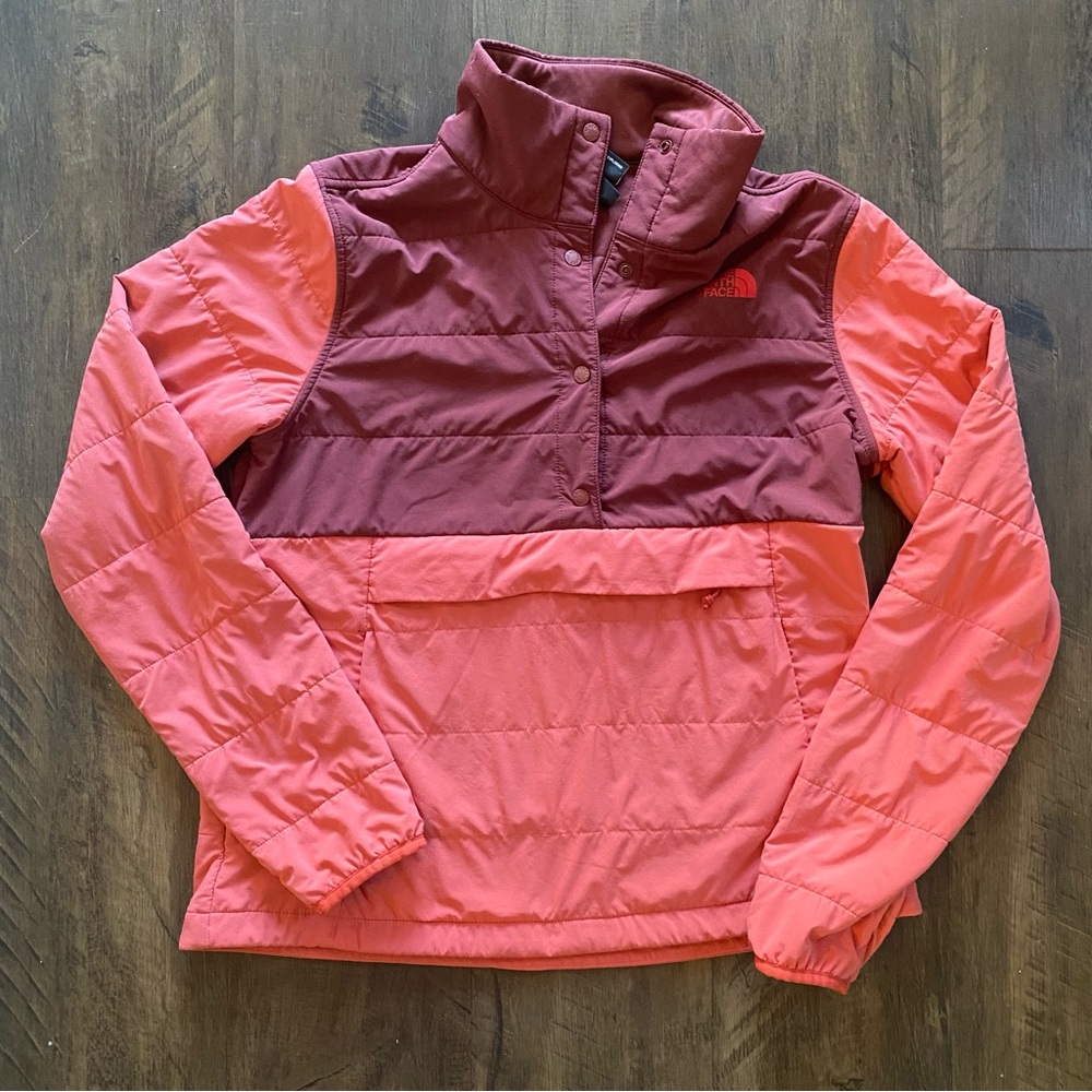The North Face Medium Women’s Lightweight Soft Anorak Jacket Pullover RED
